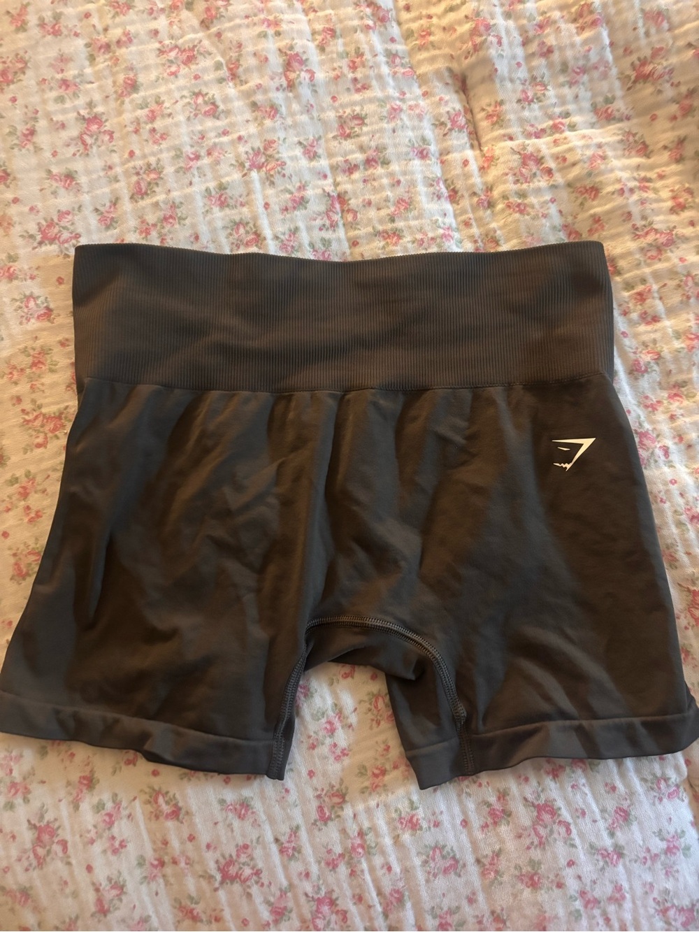 Gymshark Women’s Charcoal Gym Shorts with Subtle Logo